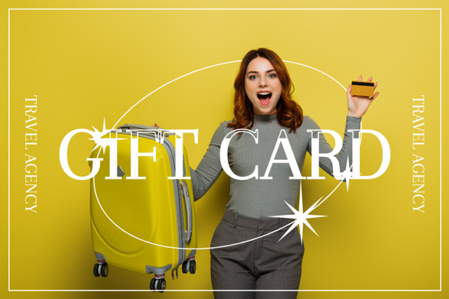 Best Price Offer from Travel Agency on Yellow Gift Certificateデザインテンプレート