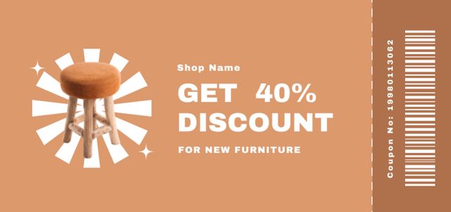 Template di design Furniture Sale with Great Discount Coupon Din Large