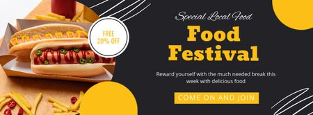 Food Festival Special Local Food Facebook cover Design Template