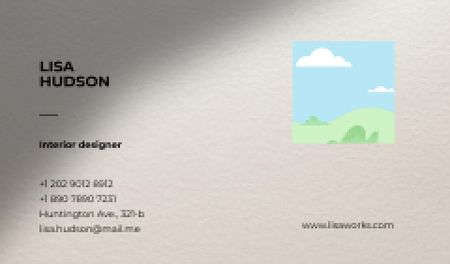 Modèle de visuel Professional Interior Designer contacts - Business card