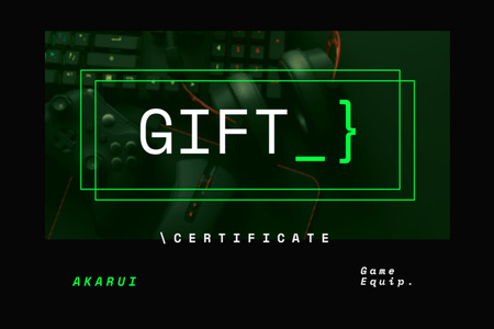 Szablon projektu Gaming Gear Offer Gift Certificate