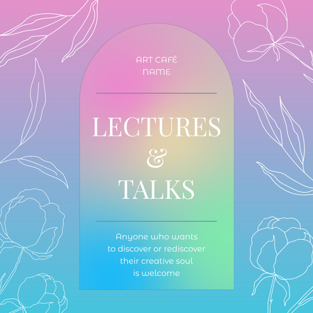 Presentation Art Cafe for Lectures and Talks Animated Post Design Template