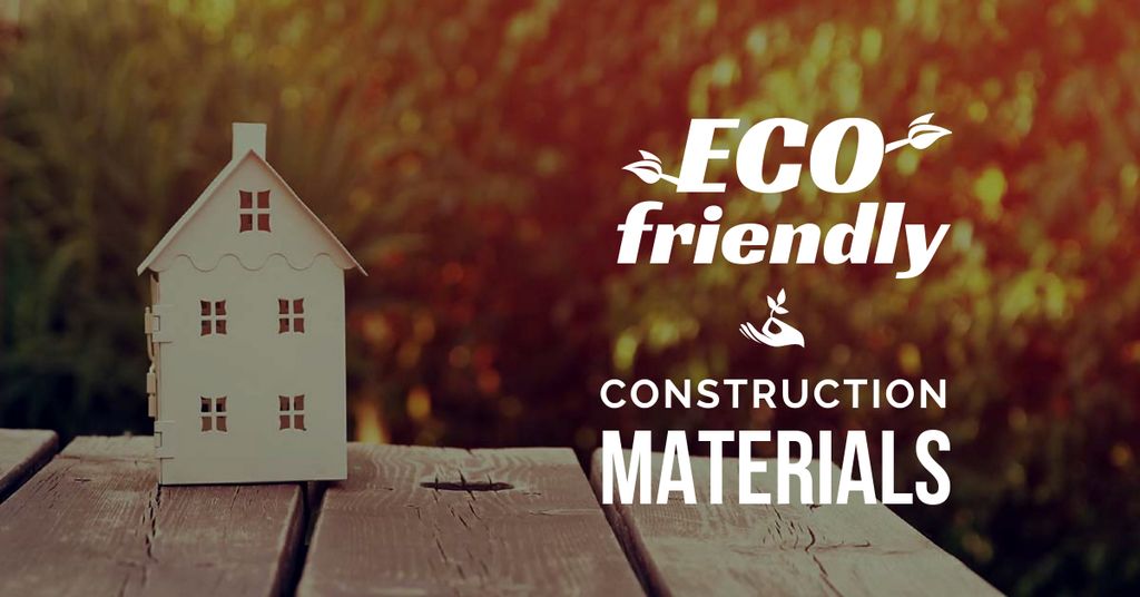 Construction shop with eco friendly materials Facebook ADデザインテンプレート