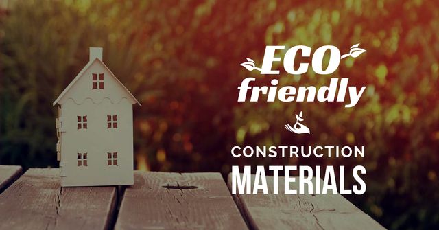 Designvorlage Construction shop with eco friendly materials für Facebook AD