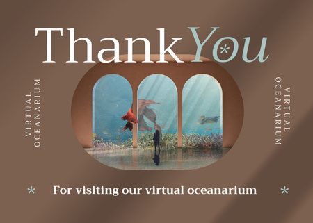 Virtual Oceanarium Ad Postcard 5x7in Design Template