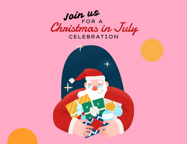 Ontwerpsjabloon van Flyer 8.5x11in Horizontal van Join Celebration of Christmas in July