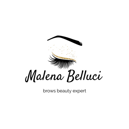 Template di design Brow Bar Ad with Female Eye and Lashes Logo 1080x1080px