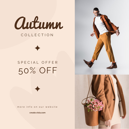 Autumn Collection of Clothing Instagram Design Template