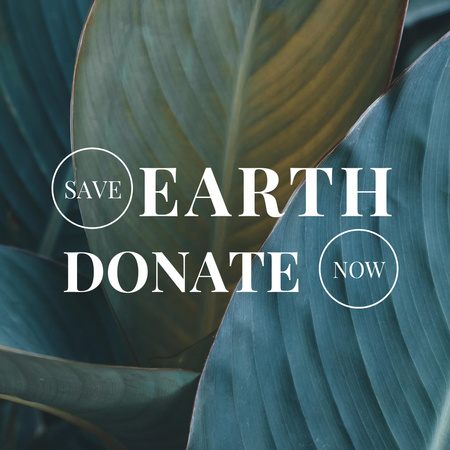 Szablon projektu zbiórka pieniędzy na dzień ziemi Instagram