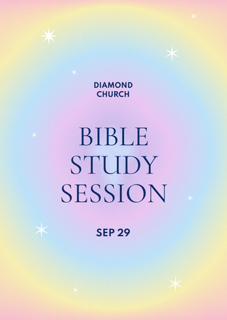 Bible Study Session Announcement Flyer A6 Modelo de Design