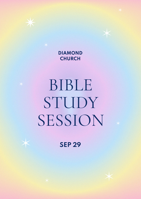 Bible Study Session Invitation Flyer A6 Modelo de Design