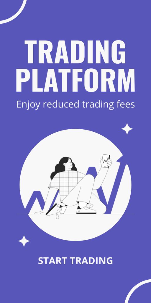 Start Your Trading Business with Our Platform Graphic Πρότυπο σχεδίασης