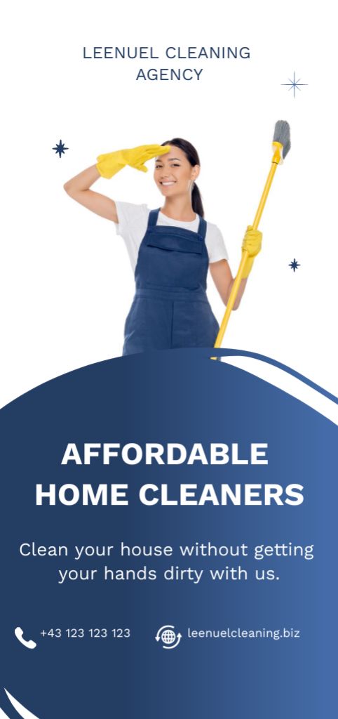 Awesome Cleaning Agency Service Offer Flyer DIN Large Design Template