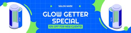 Platilla de diseño Special Discount on Tanning Salon Services for New Clients Twitter