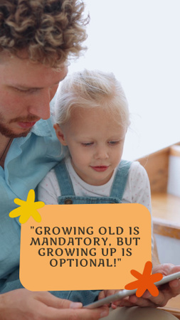 Inspirational Quote About Age And Growing Up TikTok Video Design Template