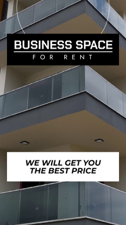 Business Space In Modern Building For Rent Offer Instagram Video Story Design Template