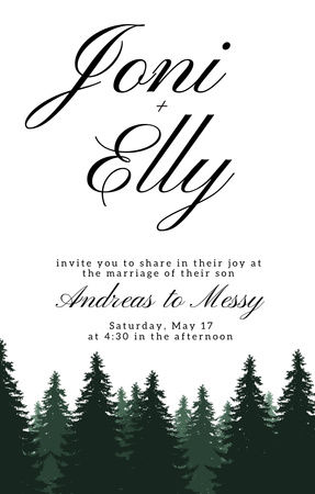 Save the Date of Cozy Wedding Invitation 4.6x7.2in Design Template