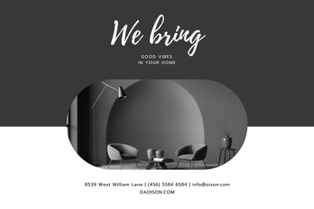 Designvorlage Shop-Anzeige mit grauen Möbeln für Poster 24x36in Horizontal