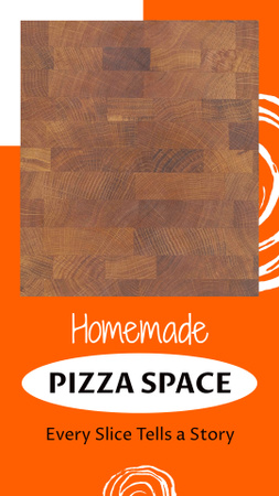 Designvorlage Hausgemachte Pizza mit Rabattangebot und Toppings für Instagram Video Story