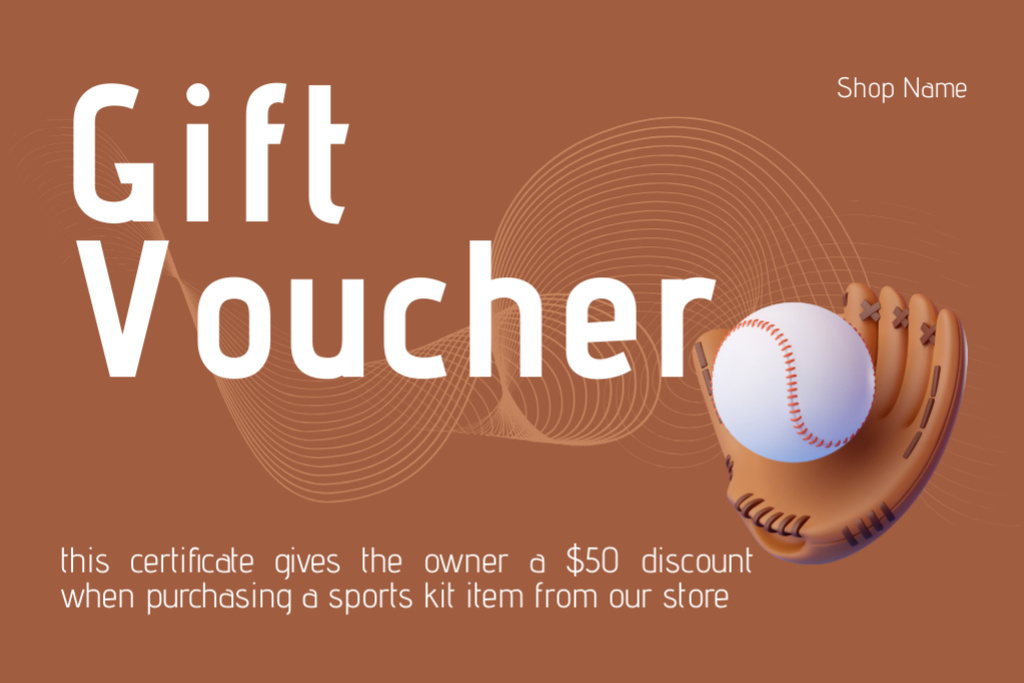 Template di design Special Offer of Sports Goods Gift Certificate