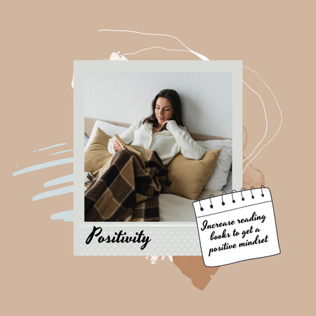 Inspirational and Motivational Phrase about Positivity Instagram Design Template