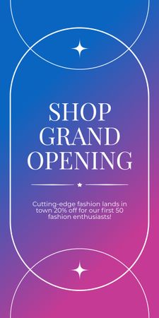 Урочисте відкриття Fashion Shop зі знижкою для ентузіастів Graphic – шаблон для дизайну