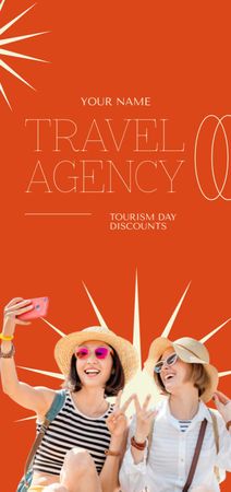 Designvorlage Bright Travel Agency Promotion With Discount für Flyer DIN Large