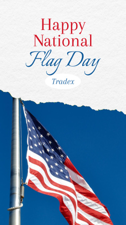 Ontwerpsjabloon van Instagram Video Story van USA Flag Day Celebration Announcement