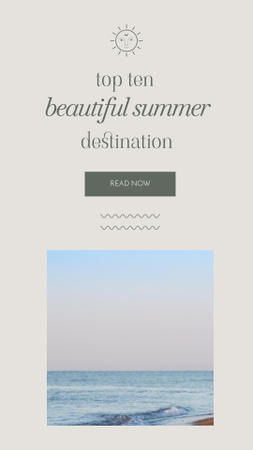 Ton Ten Beautiful Summer Destination Instagram Story Šablona návrhu