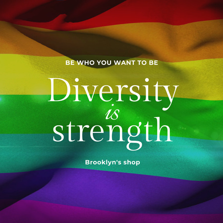 LGBT Shop Ad with Phrase Animated Post Design Template
