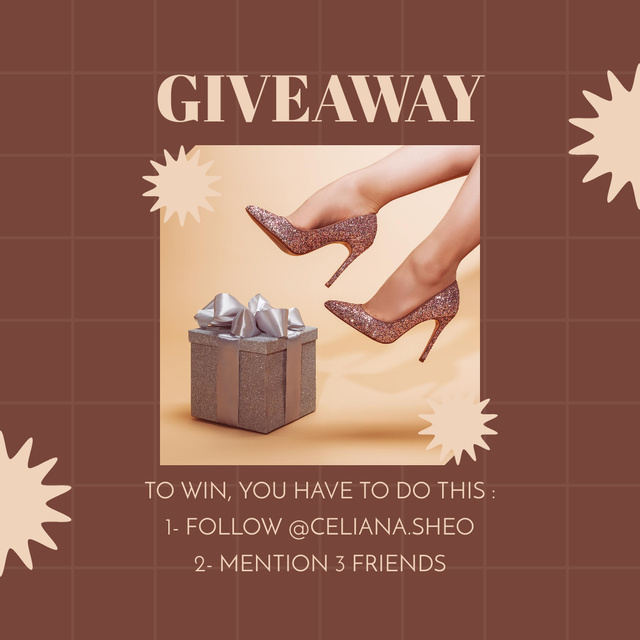 Ontwerpsjabloon van Instagram van Take Part In The Giveaway And Win A Prize