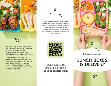 School Food Ad with Delicious Sandwiches Brochure 8.5x11in Design Template