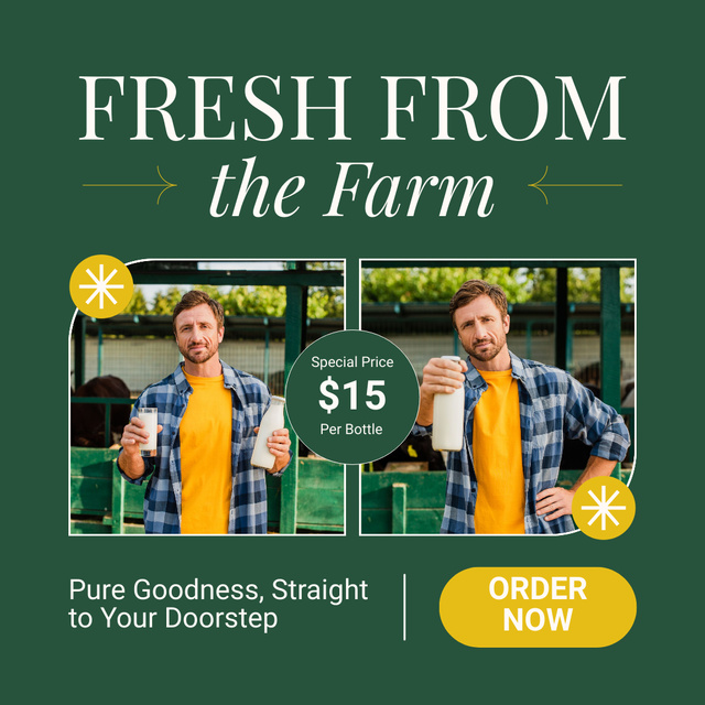 Fresh Farming Products Instagram Šablona návrhu