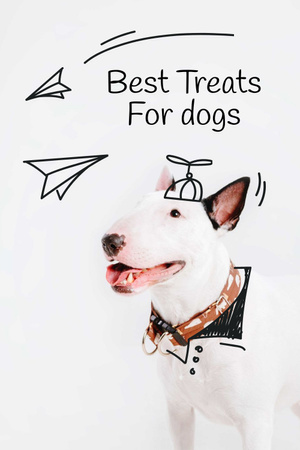 Happy Dog for Treats promotion Pinterest Design Template