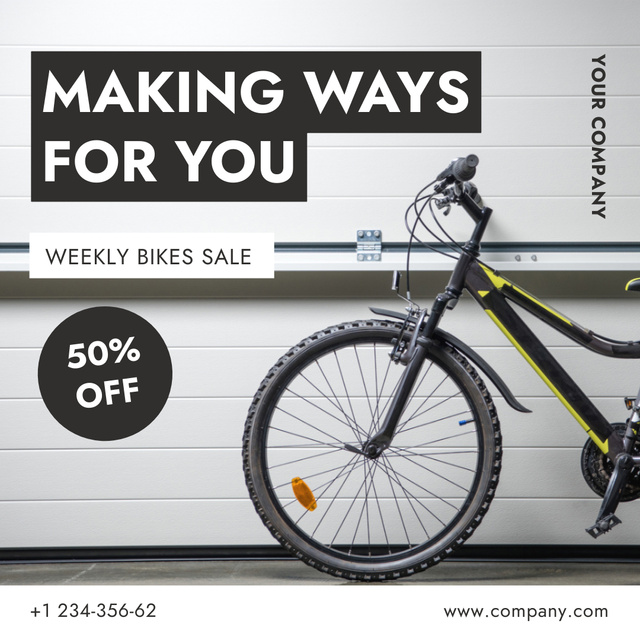 Bicycle Weekly Discount Offer Instagram tervezősablon