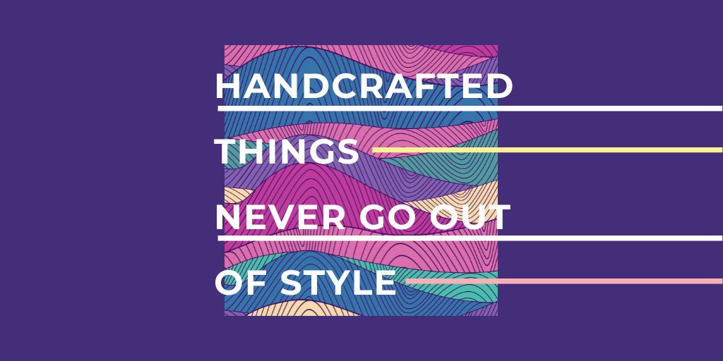 Platilla de diseño Citation about Handcrafted things Twitter