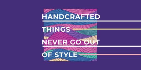 Citation about Handcrafted things Twitter – шаблон для дизайну