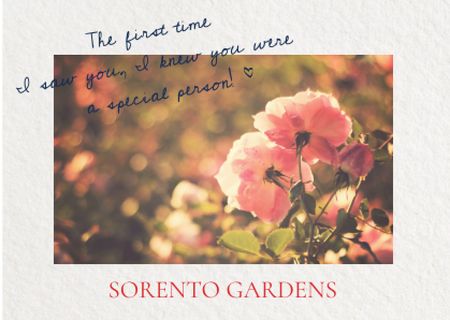 Szablon projektu Gardens advertisement with Tender Flower Card