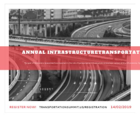 Ontwerpsjabloon van Medium Rectangle van Annual infrastructure transportation summit