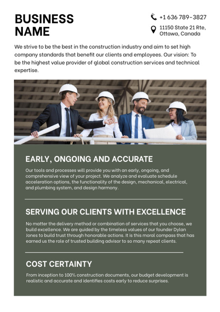 Building Company Services Offer Newsletter Design Template