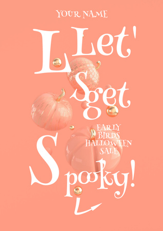 Halloween Inspiration with Pumpkins Flyer A4 Design Template