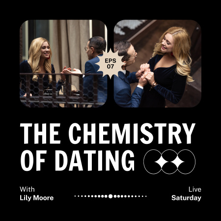 Plantilla de diseño de Anuncio del curso de química de citas Podcast Cover 