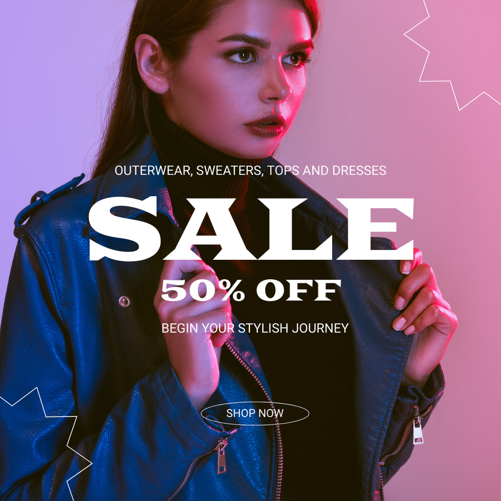 Offer Discounts on Women's Clothing Instagram Design Template