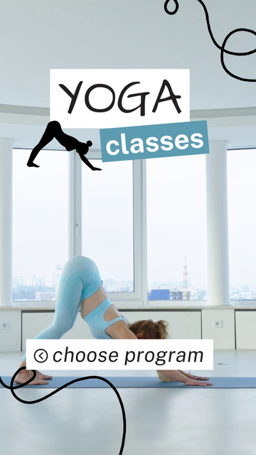 Platilla de diseño Energizing Yoga Classes Offer With Programs TikTok Video