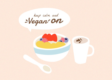 Platilla de diseño Vegan Lifestyle Concept with Healthy Dish Card