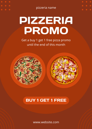 Pizzeria Promotion for Delicious Pizza Flayer Design Template