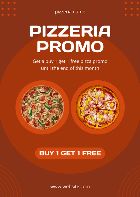 Pizzeria Promotion for Delicious Pizza Flayerデザインテンプレート