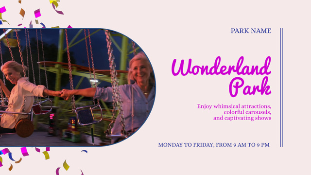 Best Wonderland Park With Whimsical Attractions Offer Full HD video Πρότυπο σχεδίασης