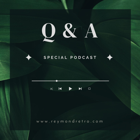 Plantilla de diseño de Preguntas y respuestas en un podcast especial Instagram 