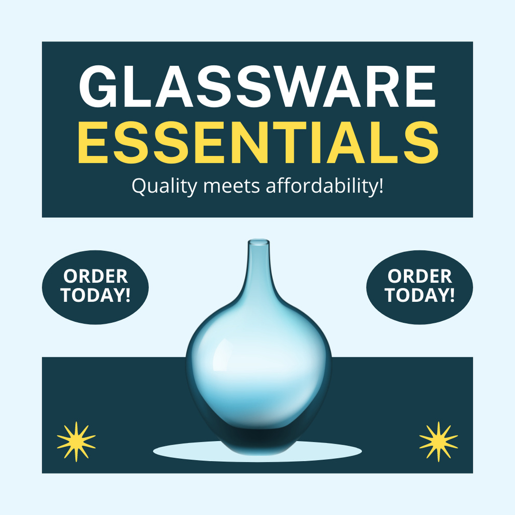 Plantilla de diseño de Glassware Essentials Special Offer Instagram 